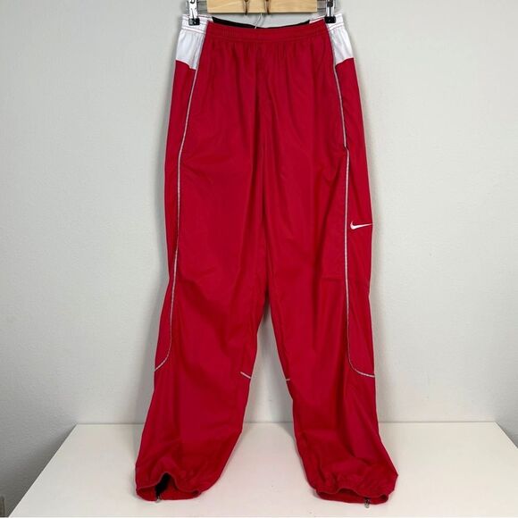 Vintage Nike Y2K Red Nylon Track Pants M - Picture 1 of 9
